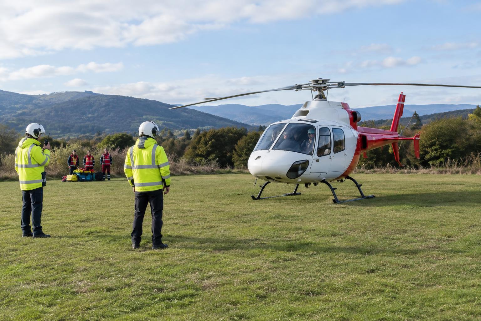 How Flight Crews and Ground Personnel Coordinate at a Helicopter Landing Zone
